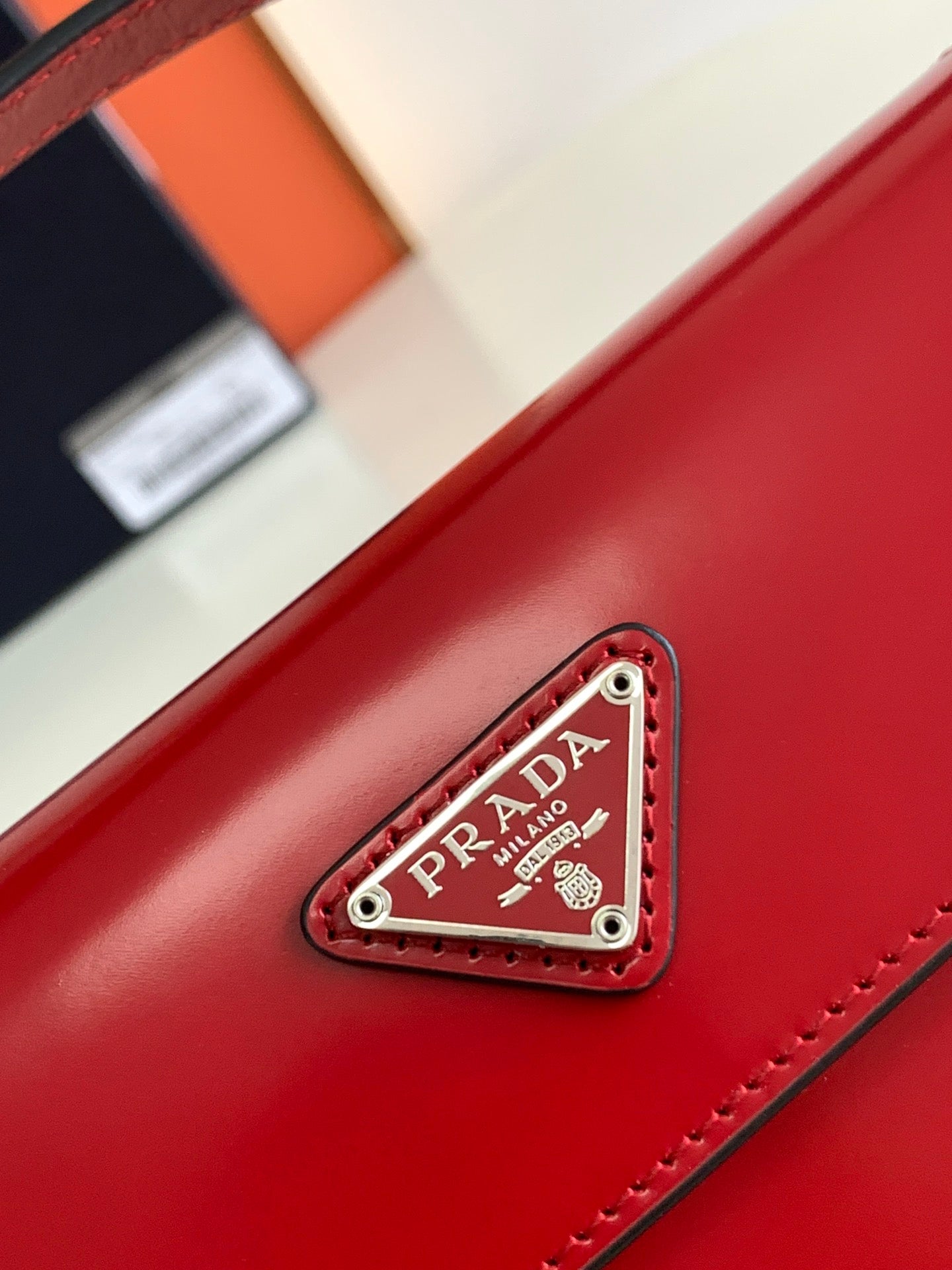 Prada Milano Flap Bag Brushed Leather 23cm