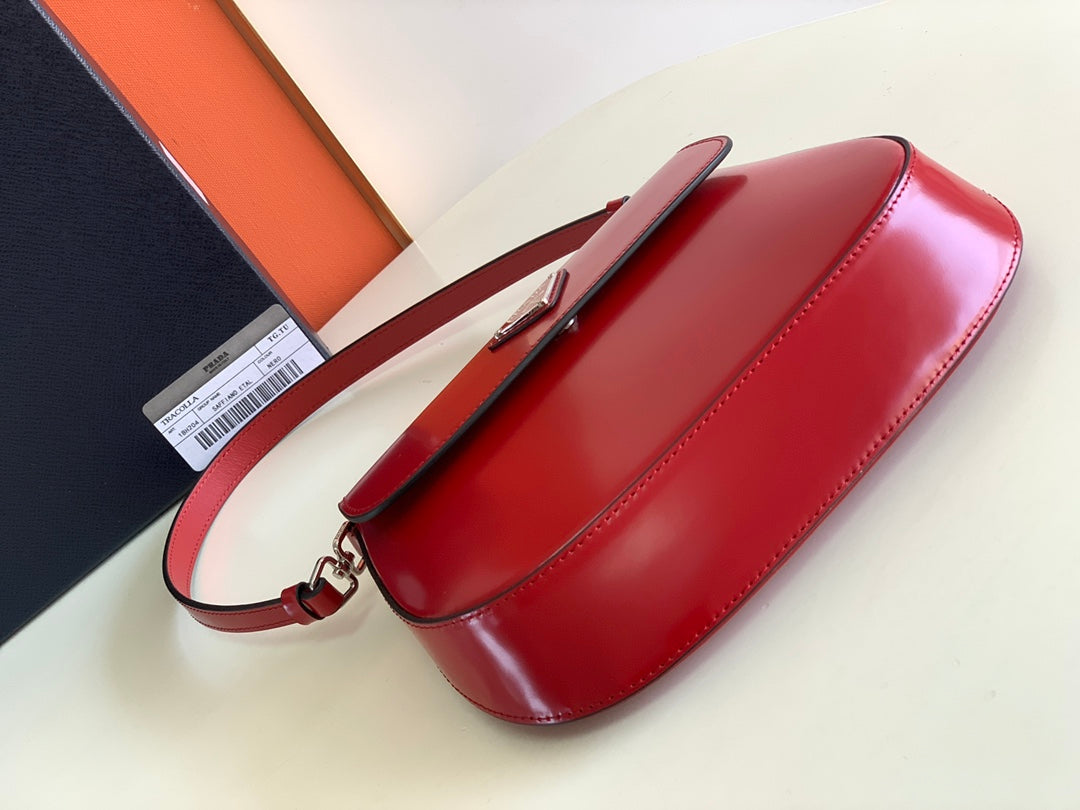 Prada Milano Flap Bag Brushed Leather 23cm