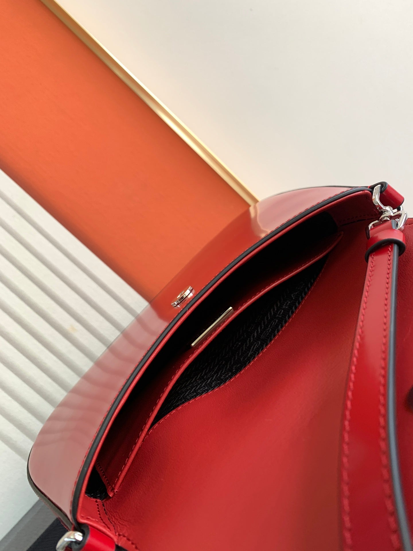 Prada Milano Flap Bag Brushed Leather 23cm