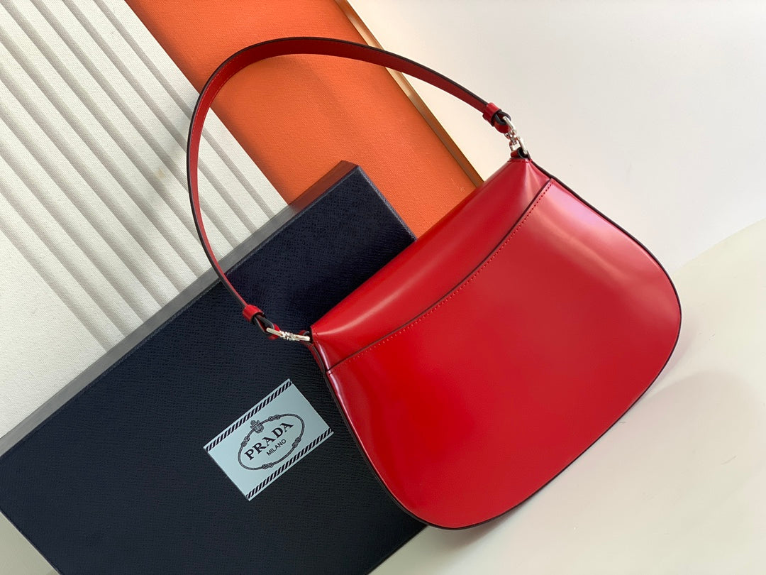 Prada Milano Flap Bag Brushed Leather 23cm