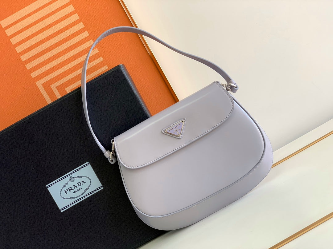 Prada Milano Flap Bag Brushed Leather 23cm