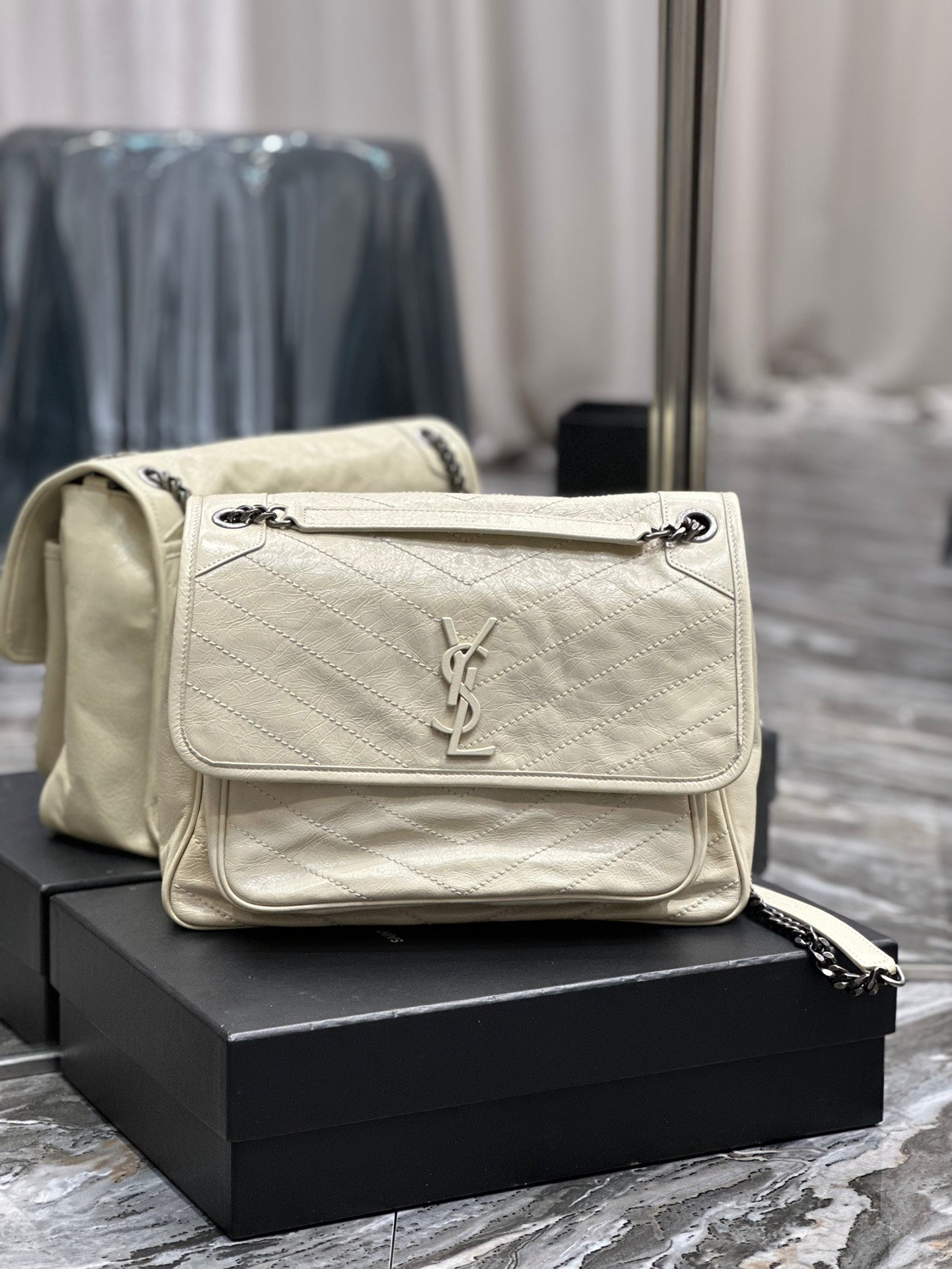 Ysl Saint Laurent Niki Bag Vintage Leather 32