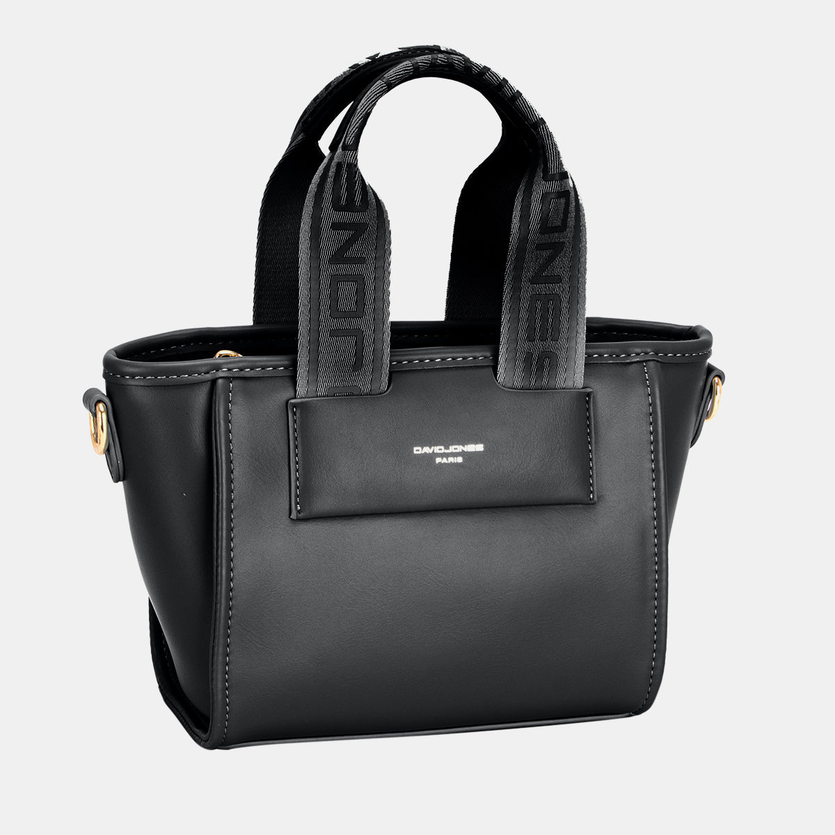 David Jones Small Handbag with Embossed Pattern Handles-5