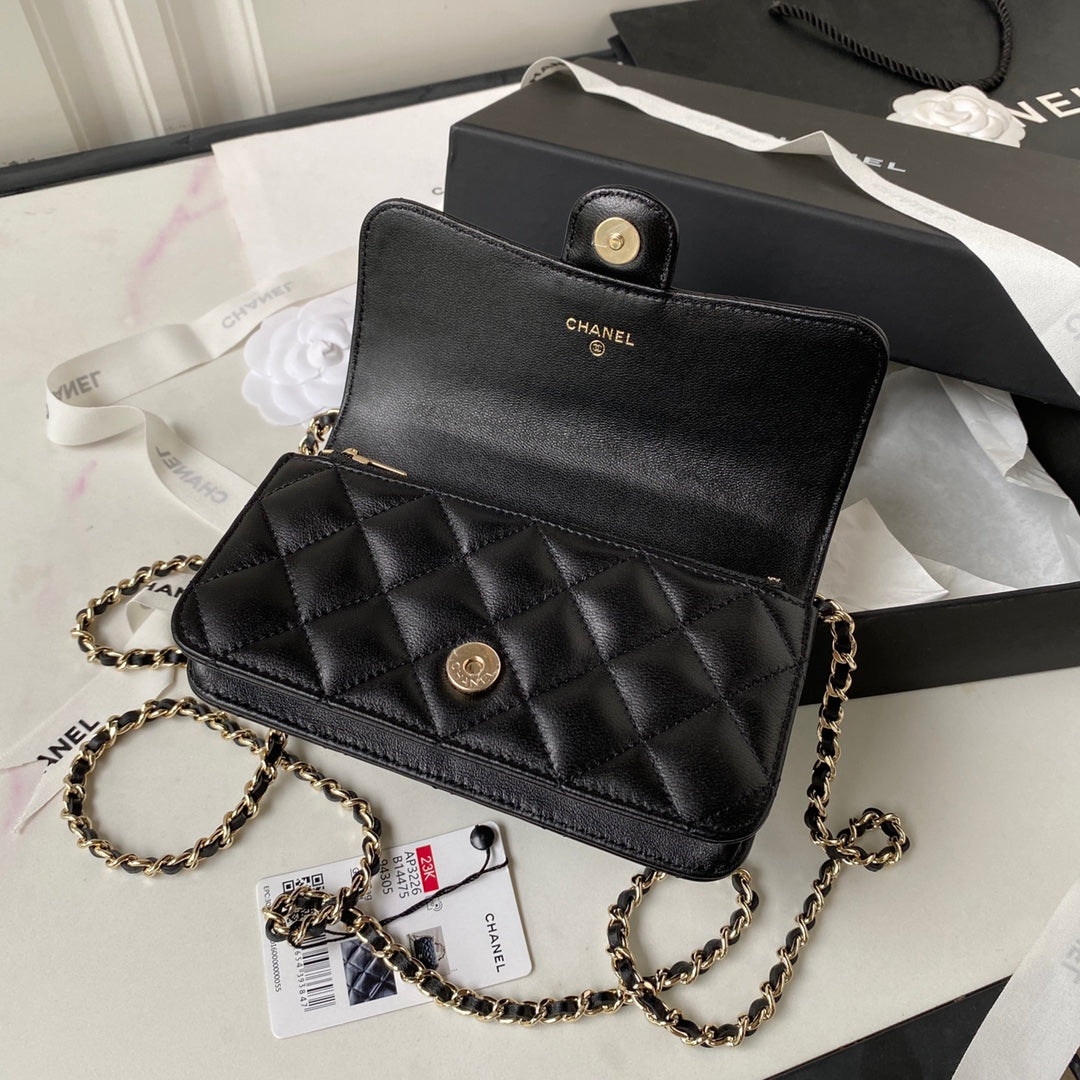 Chanel flap bag Leather