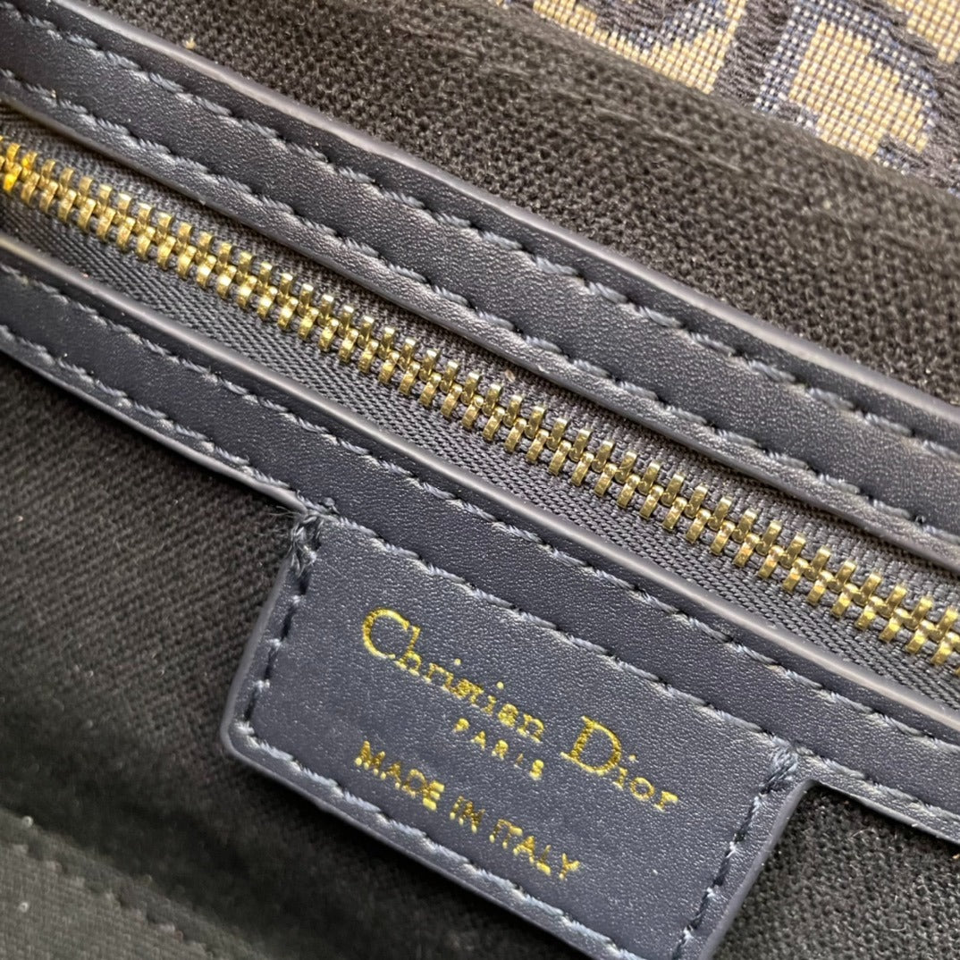 Dior 30 Montaigne Avenue Bag Jacquard Oblique blue