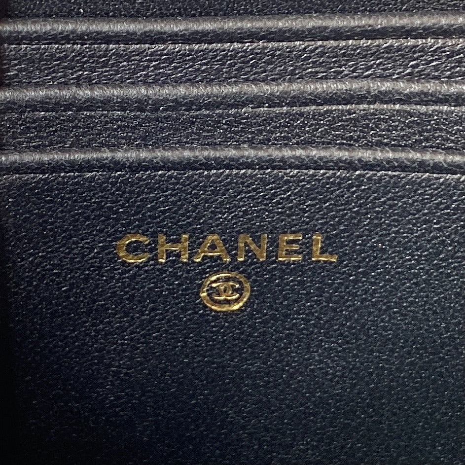 Chanel Vanity Bag Quilted Black Leather