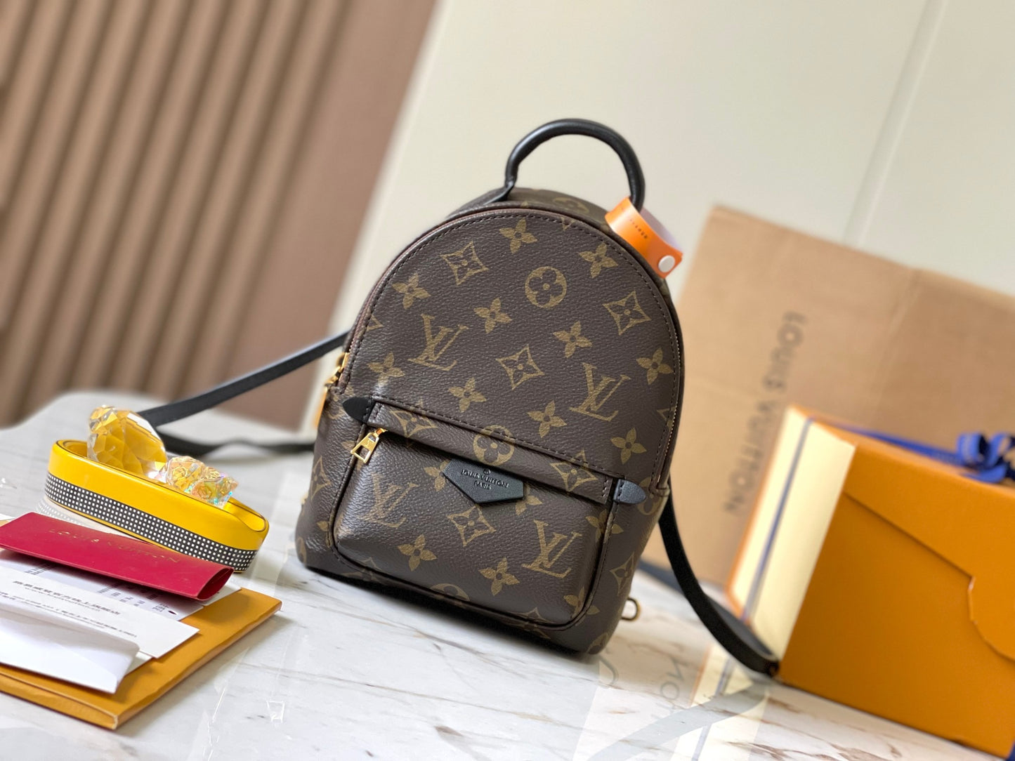 Lv Louis Vuitton Palm Springs Mini backpack in Monogram Canvas