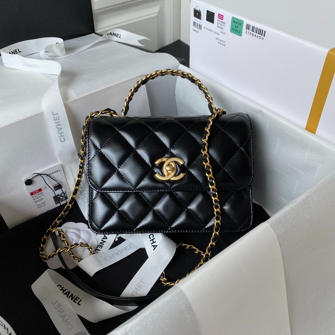 Chanel Flap Handle Bag Black