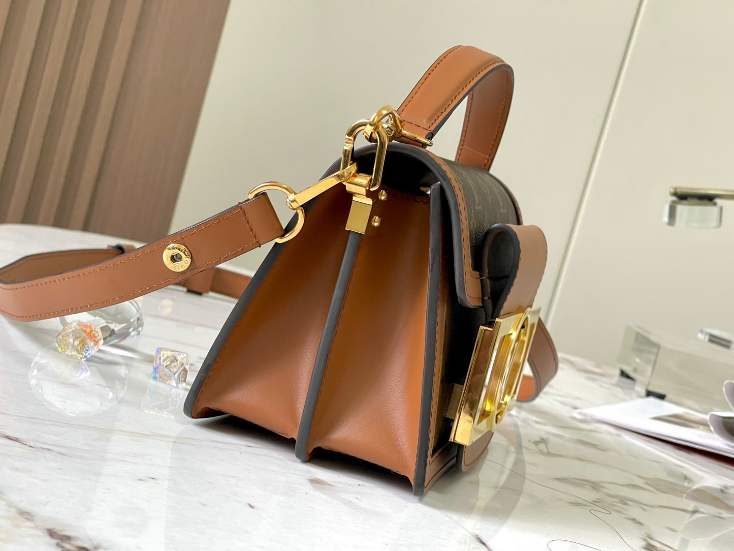 Lv Louis Vuitton Dauphine Lock Monogram Canvas