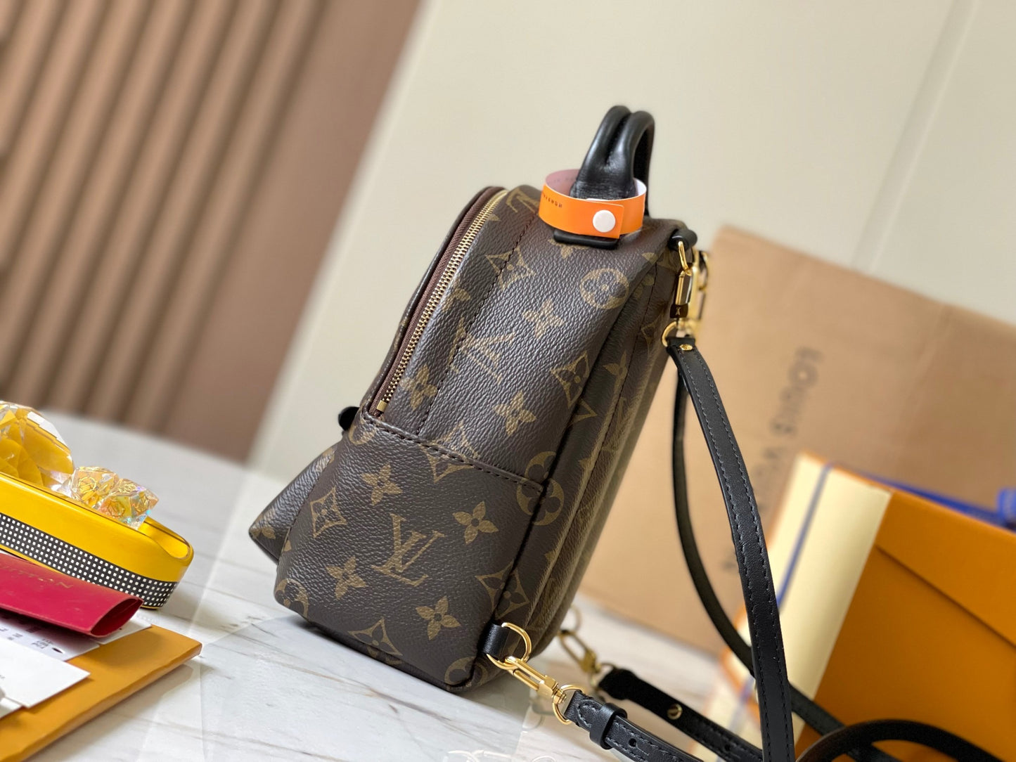 Lv Louis Vuitton Palm Springs Mini backpack in Monogram Canvas