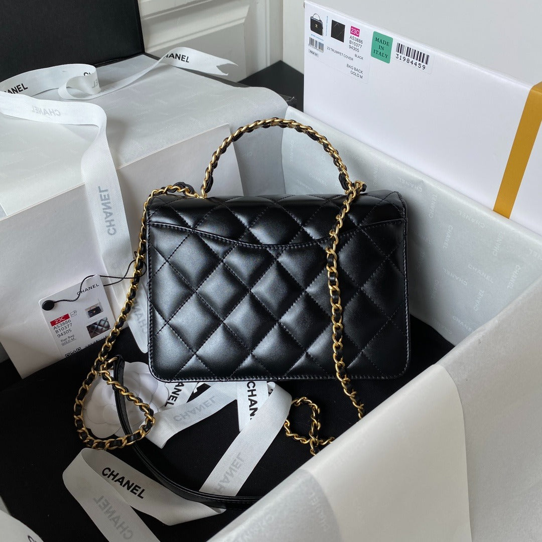 Chanel Flap Handle Bag Black