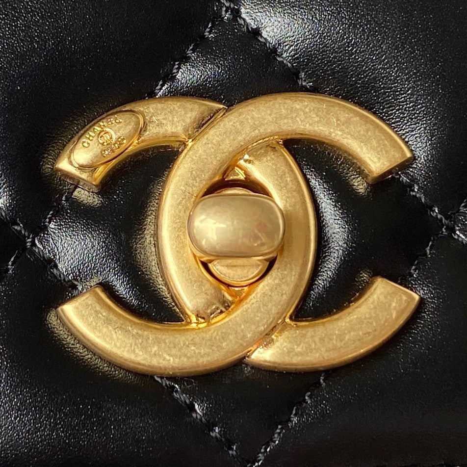 Chanel Flap Handle Bag Black