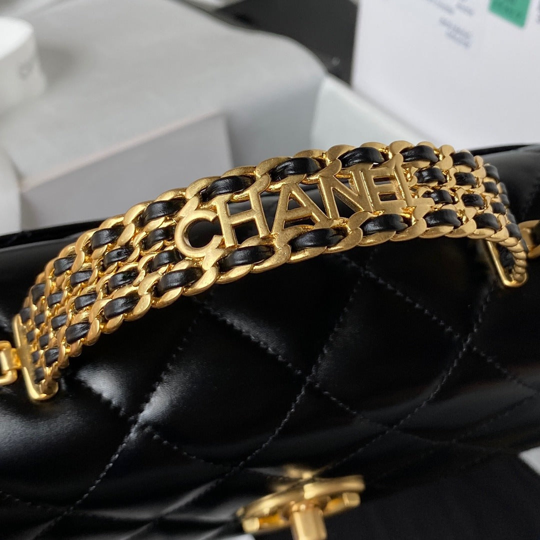 Chanel Flap Handle Bag Black