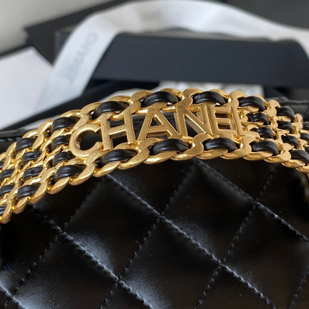 Chanel Vanity Bag Quilted Black Leather