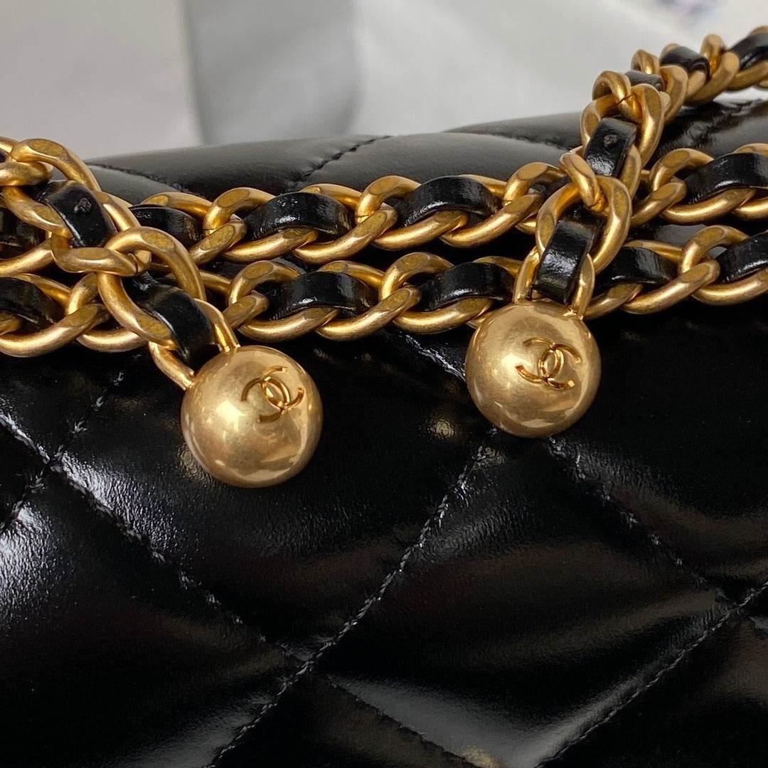 Chanel Flap Bag Black Leather - My Store