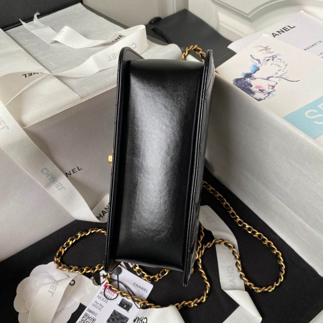 Chanel Flap Bag Black Leather - My Store