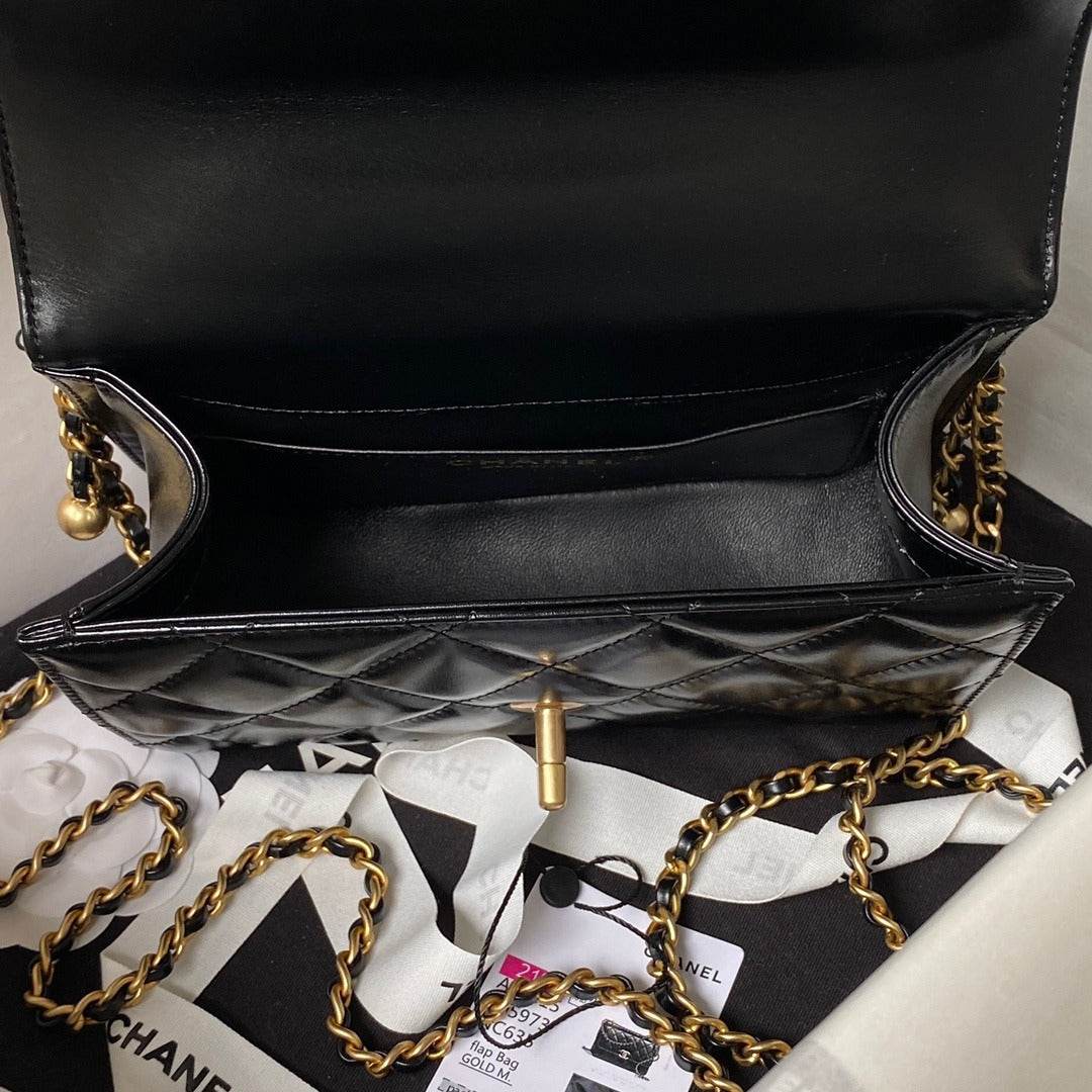 Chanel Flap Bag Black Leather - My Store