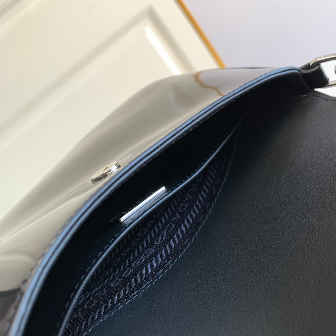 Prada Milano Flap Bag Brushed Leather 23cm