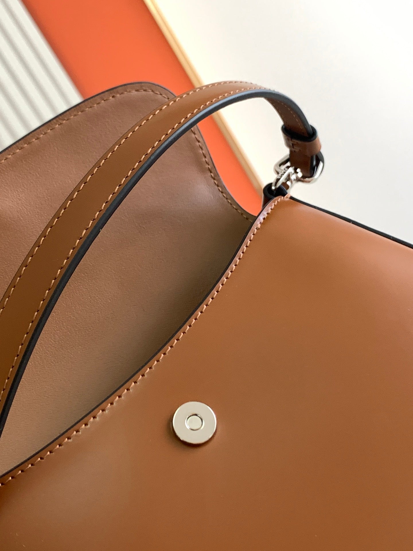 Prada Milano Flap Bag Brushed Leather 23cm
