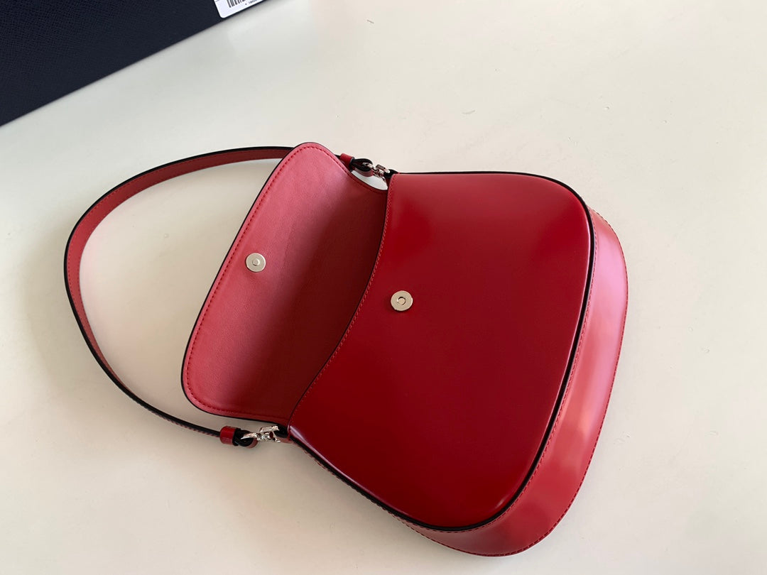 Prada Milano Flap Bag Brushed Leather 23cm