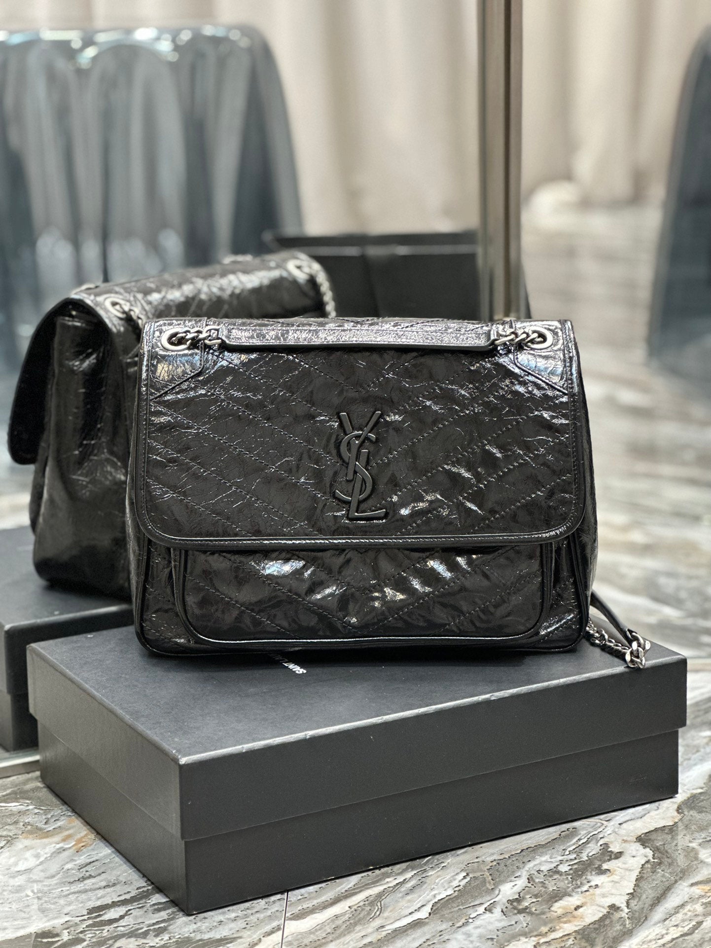 Ysl Saint Laurent Niki Bag Vintage Leather 32
