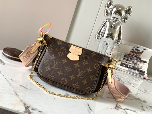 Lv Louis Vuitton Multi Pochette in Monogram Canvas