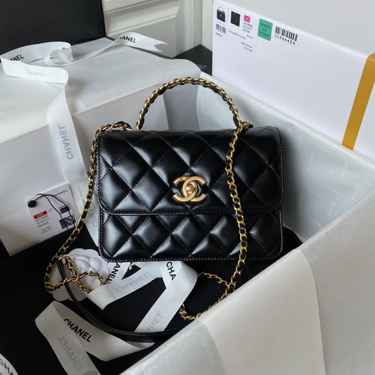 Chanel Flap Handle Bag Black