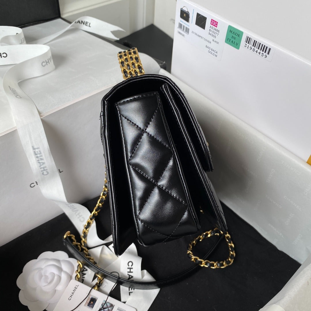 Chanel Flap Handle Bag Black